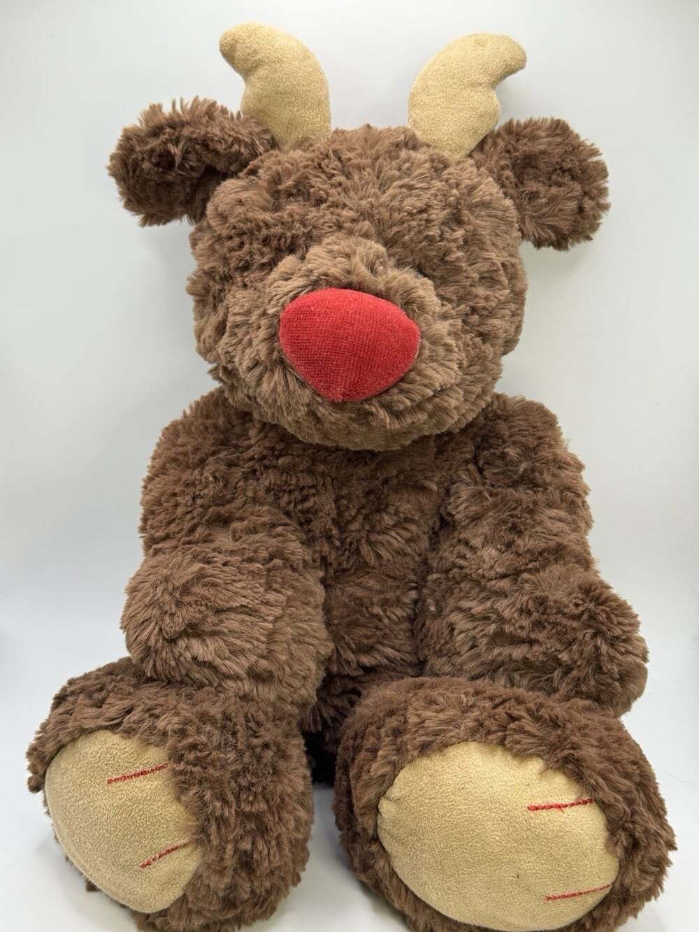 Retired Jellycat Roly Poly Brown Reindeer 15" Plush Toy